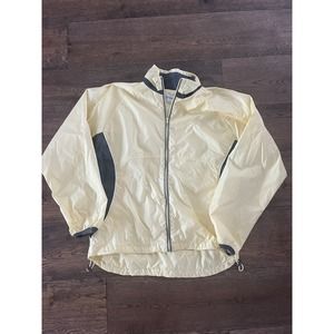 Wilson Vintage Windbreaker Jacket Size Med Light weight zip front yellow